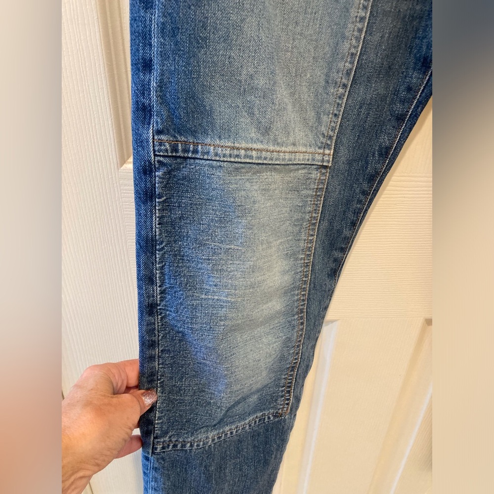 Madewell Rivet & Thread Patch Boy Jeans High-Rise Hippie 70s Womans Size 27 - Picture 8 of 16